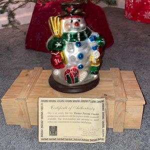 Snowman Christmas Ornamental Statue